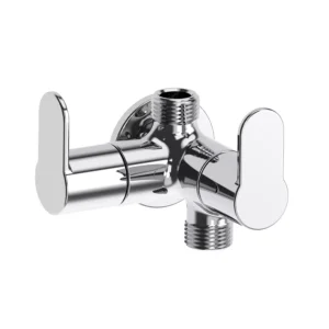 Hindware Angular Stop Cock 2 in 1 Advance Studio Series Silver Stainless Steel Chrome Finish, F690044