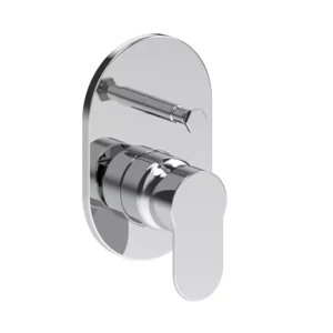 Hindware Hi-Flow Divertor - Upper Part Studio Series Silver Chrome Finish Stainless Steel, F690050CP