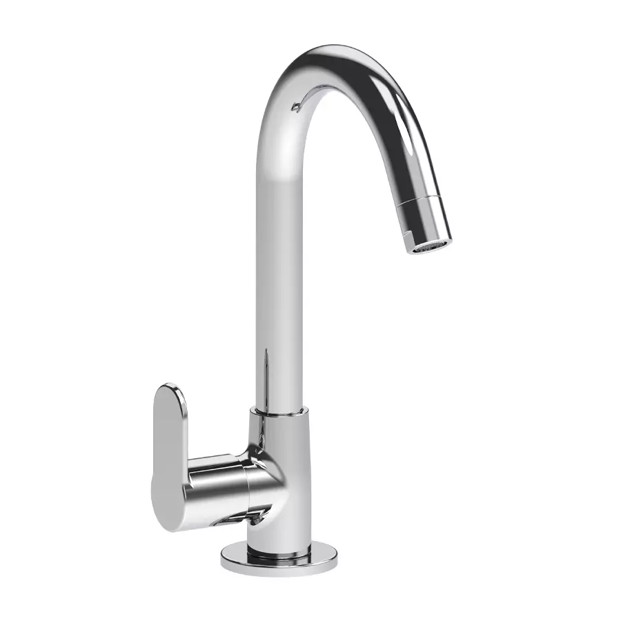 Hindware Swan Neck Tap With Left Hand Knob , Studio (F690013)